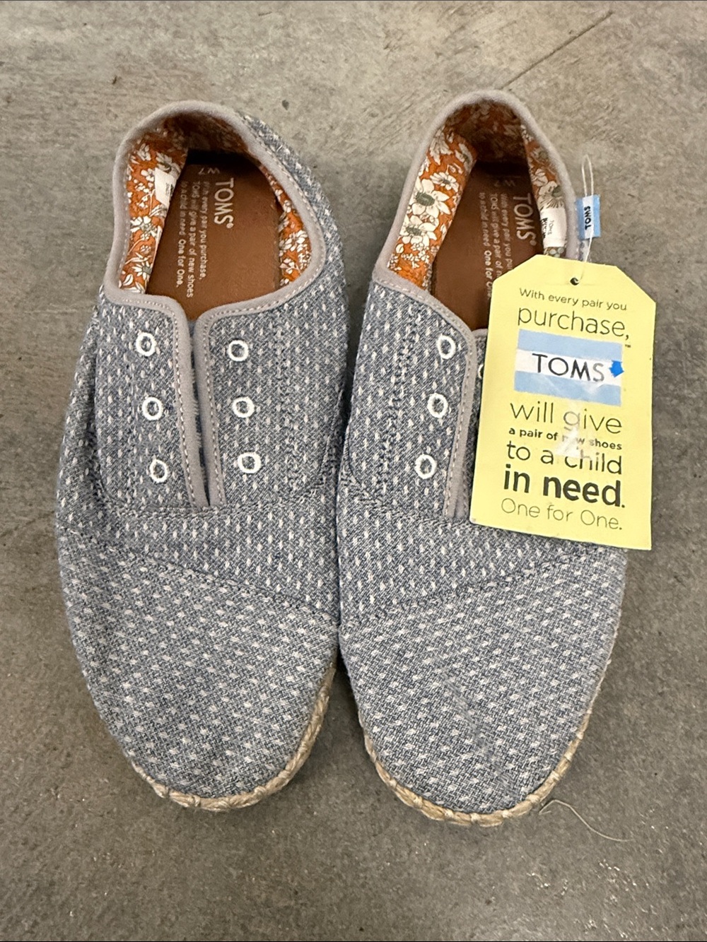 TOMS Gray Slip-On Espadrilles